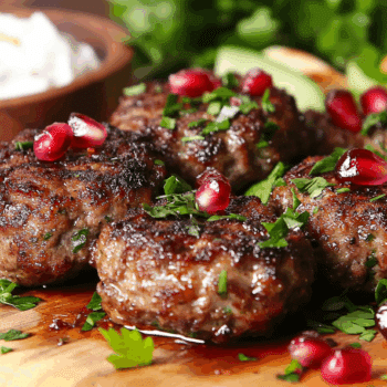 Minced Lamb Kofta With Pomegranate Sauce