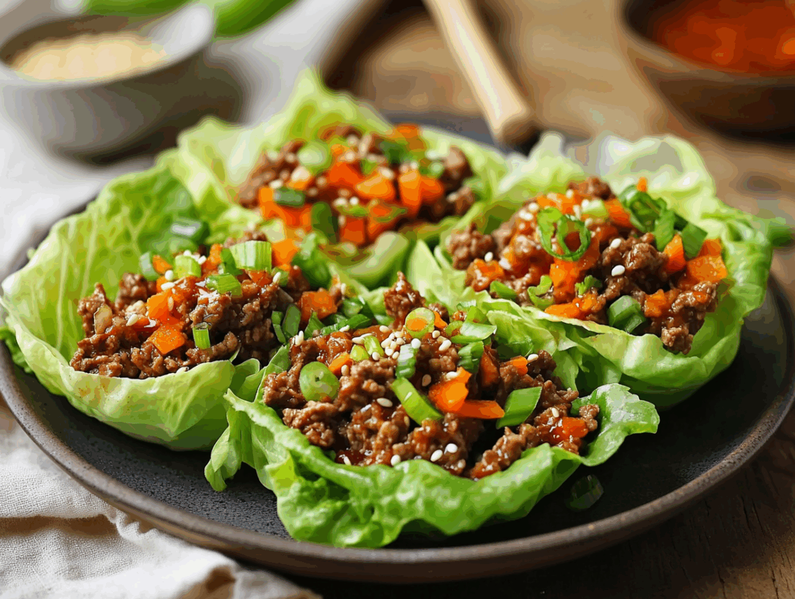 Spicy Sweet Beef Mince In Crisp Lettuce Cups 1 Beef Mince And Sweet Chili Lettuce Cups