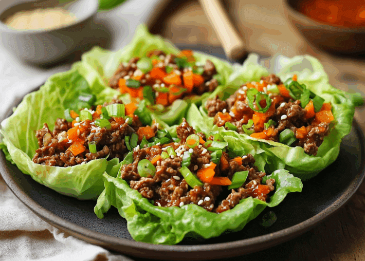Beef Mince And Sweet Chili Lettuce Cups