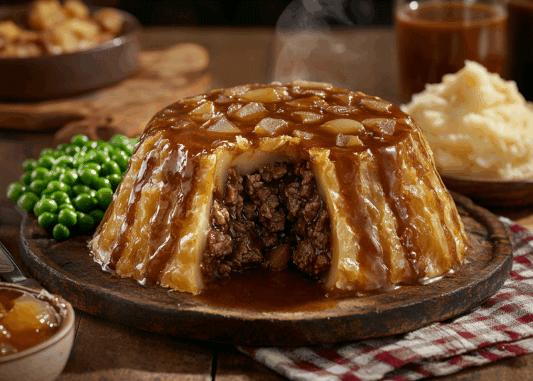 Beef And Onion Suet Pudding