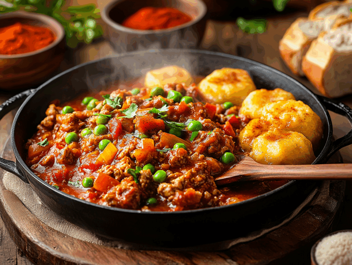 Minced Pork Fritada With Plantain Dumplings