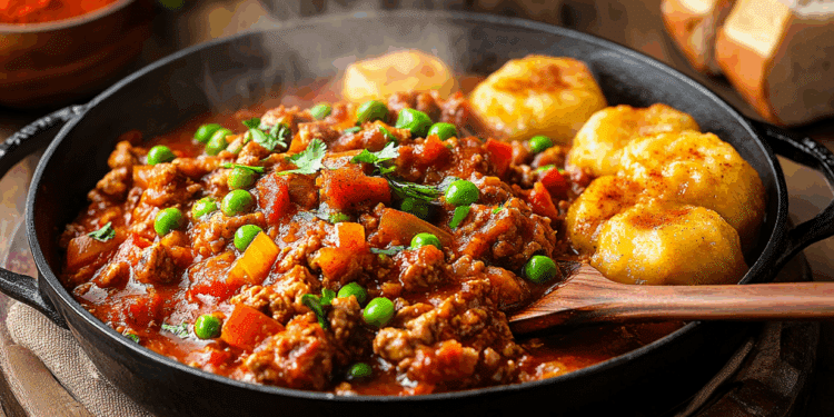 Spicy Minced Pork Fritada With Sweet Plantain Dumplings 6 Minced Pork Fritada With Plantain Dumplings