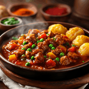 Spicy Minced Pork Fritada With Sweet Plantain Dumplings 2 Minced Pork Fritada With Plantain Dumplings