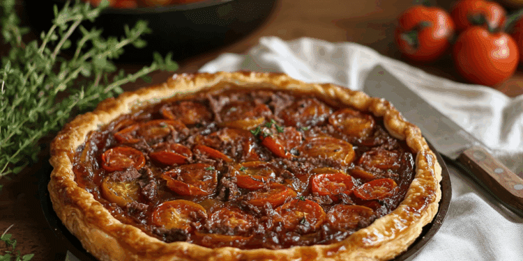 Savory French Beef And Tomato Tarte Tatin Delight 6 Minced Beef And Tomato Tarte Tatin
