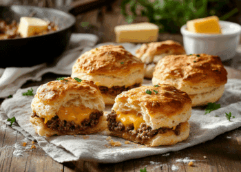 Beef Mince And Cheddar Stuffed Biscuits