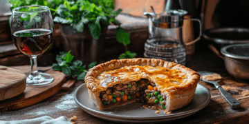 Lamb Mince Pie With Mint Gravy