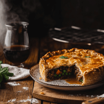 Lamb Mince Pie With Mint Gravy