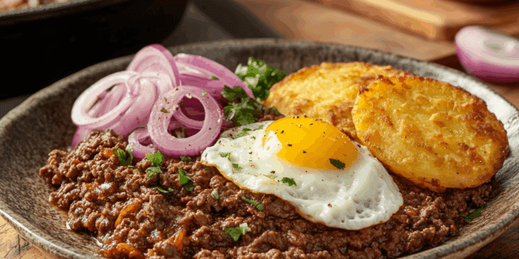 Ecuadorian Beef And Potato Perfection Meets Home Cooking 9 Ecuadorian Minced Beef With Llapingacho Topping