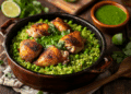 Peruvian Chicken Rice With Green Sauce