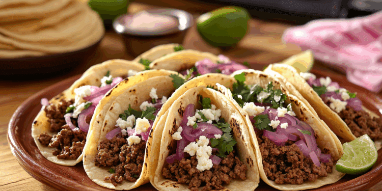 Zesty Beef Mince Tacos With Quick Pickled Onions Delight 3 Beef Mince Tacos With Quick Pickled Onions