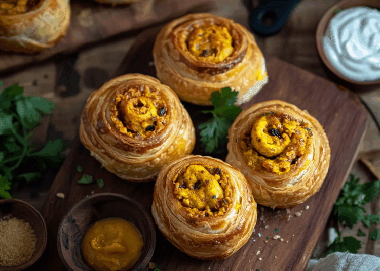 Minced Chicken Coronation Rolls