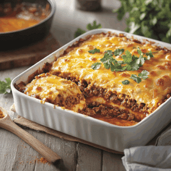 Cheesy Layered Beef Enchilada Casserole For Family Dinner 2 Beef Enchilada Casserole2