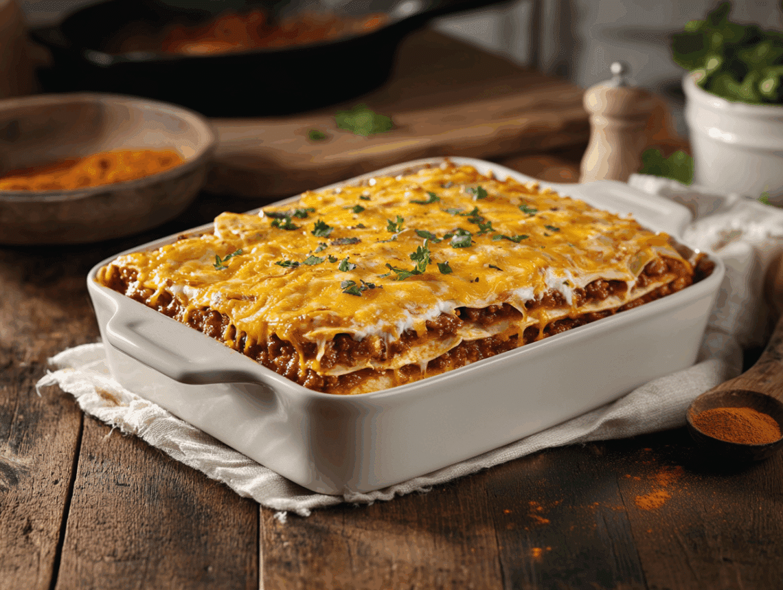 Beef Enchilada Casserole