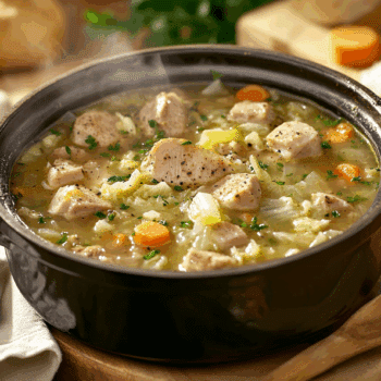 Rustic Pork &Amp; Cabbage Soup