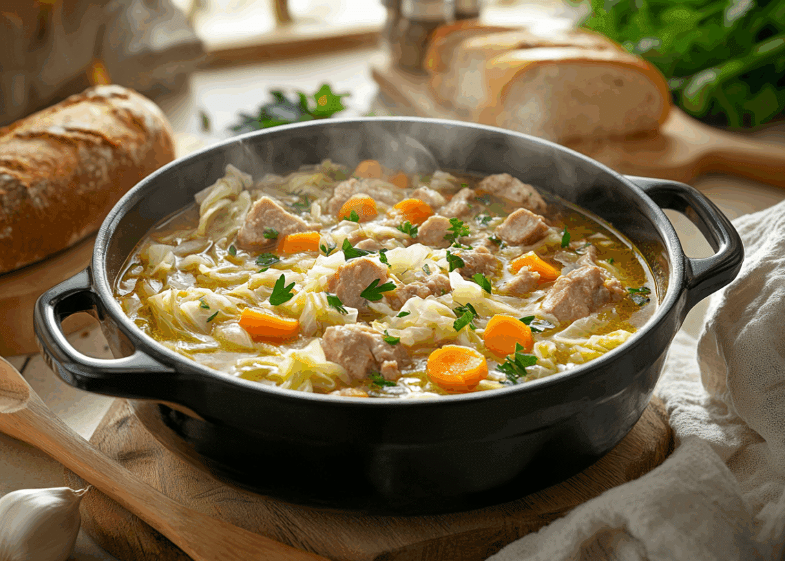 Rustic Pork Cabbage Soup