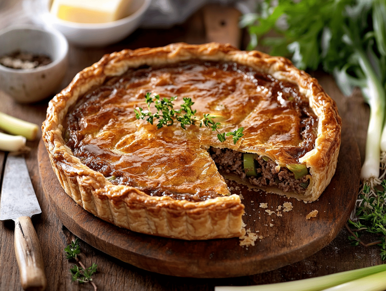 97 Britsh Inspired Mince Recipes 3 Rustic Lamb And Leek Tart: A Countryside Culinary Delight