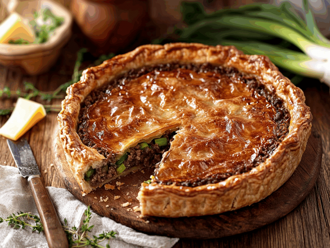 Lamb Mince And Leek Tart