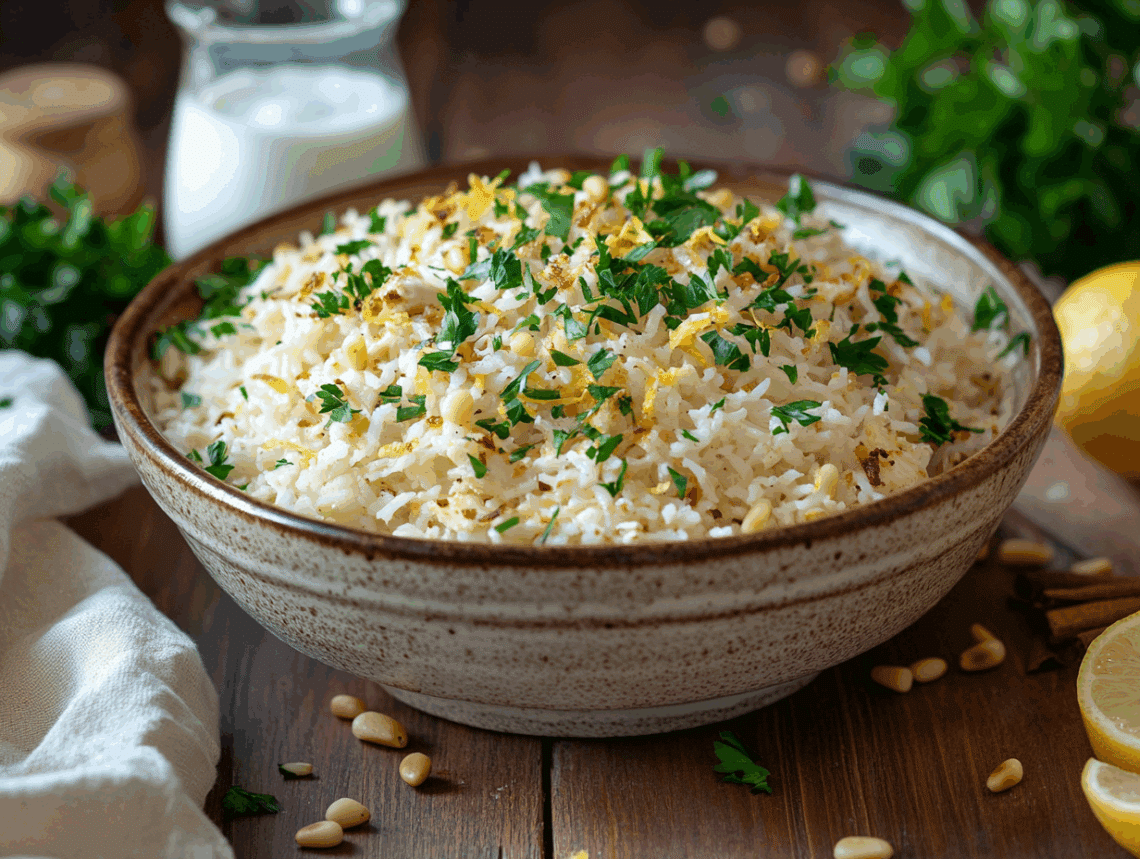 Minced Chicken And Lemon Pilaf