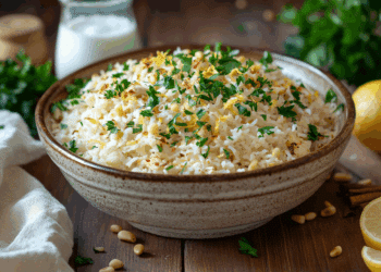 Minced Chicken And Lemon Pilaf