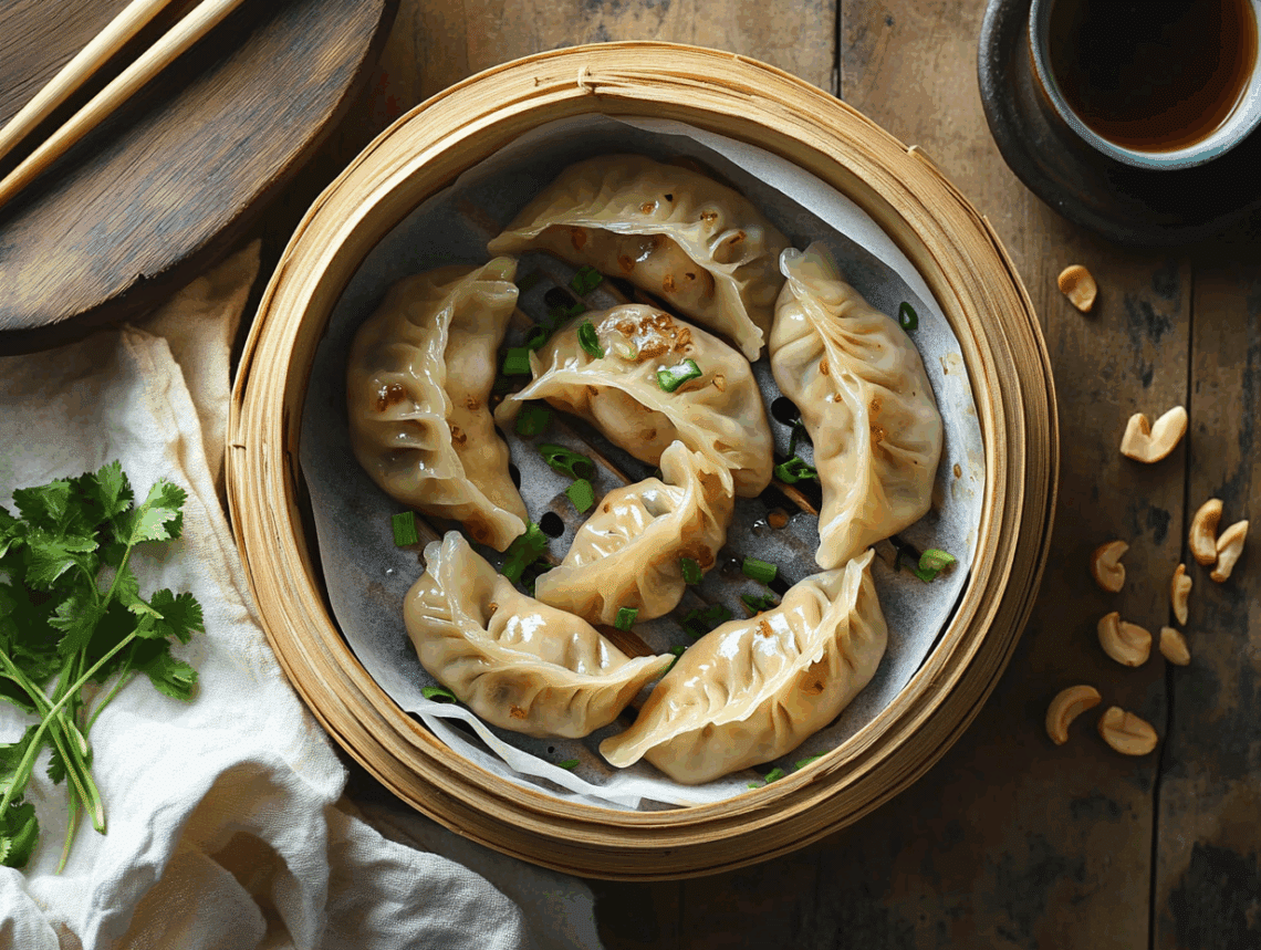 Minced Pork And Macadamia Dumplings