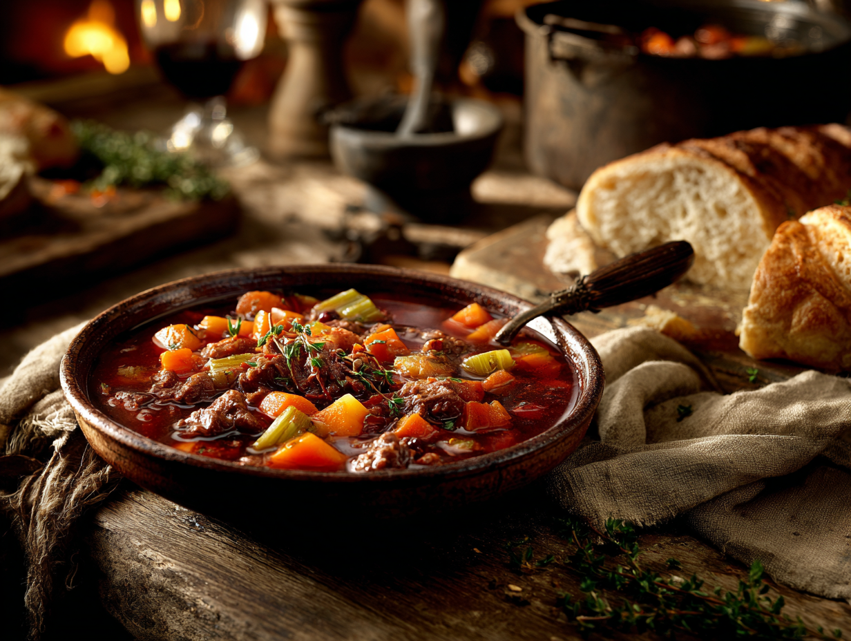Minced Venison And Juniper Berry Stew