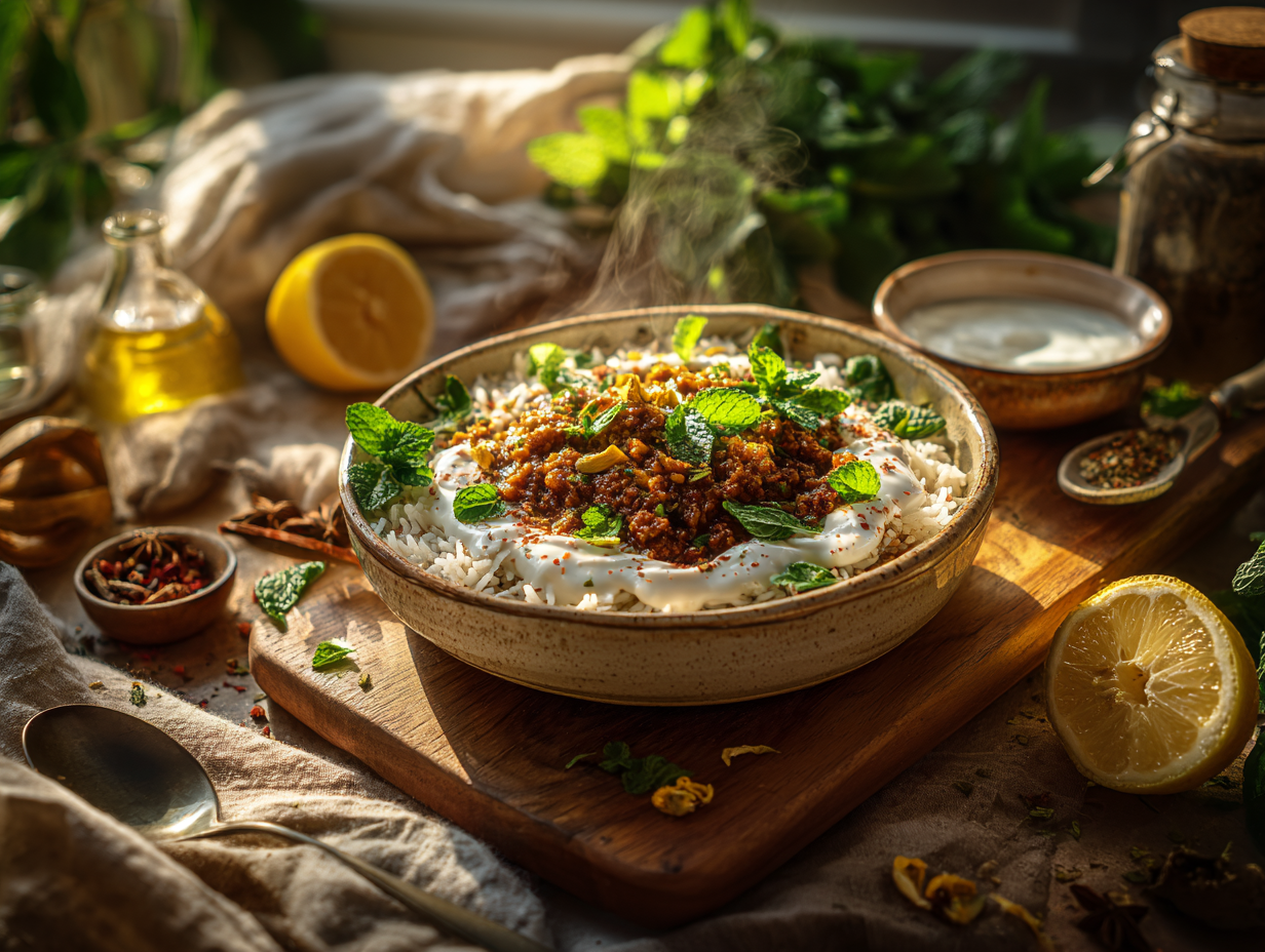Spicy Lamb Mince With Jasmine Rice