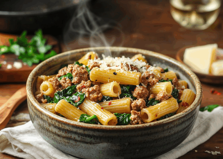Lamb Mince And Spinach Florentine Pasta