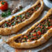 Savory Turkish Boat Bread: A Culinary Journey Through Anatolia 18 Turkish Beef Mince Pide (Flatbread)