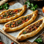 Turkish Beef Mince Pide (Flatbread)