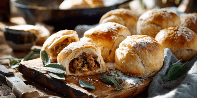 Pork Mince And Sage Damper Rolls