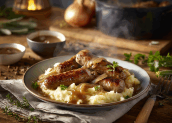 Pork And Minced Beef Bangers And Mash