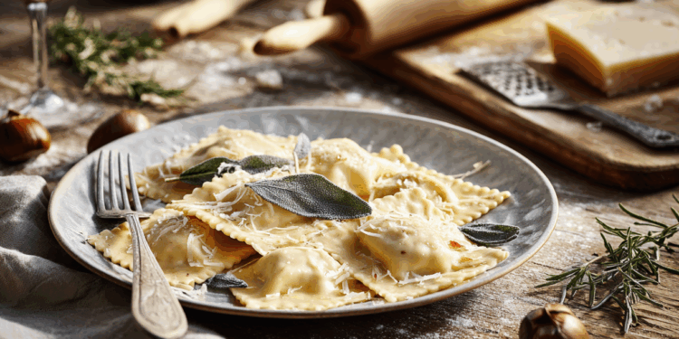 Minced Lamb And Chestnut Ravioli