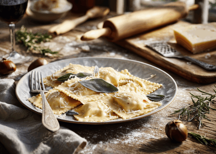 Minced Lamb And Chestnut Ravioli