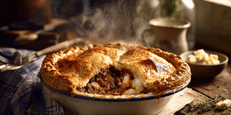 Hearty Lancashire Cheese And Onion Minced Beef Pie 3 Lancashire Cheese And Onion Minced Beef Pie