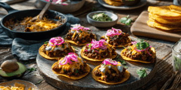 Kiwi Style Minced Beef Tostadas