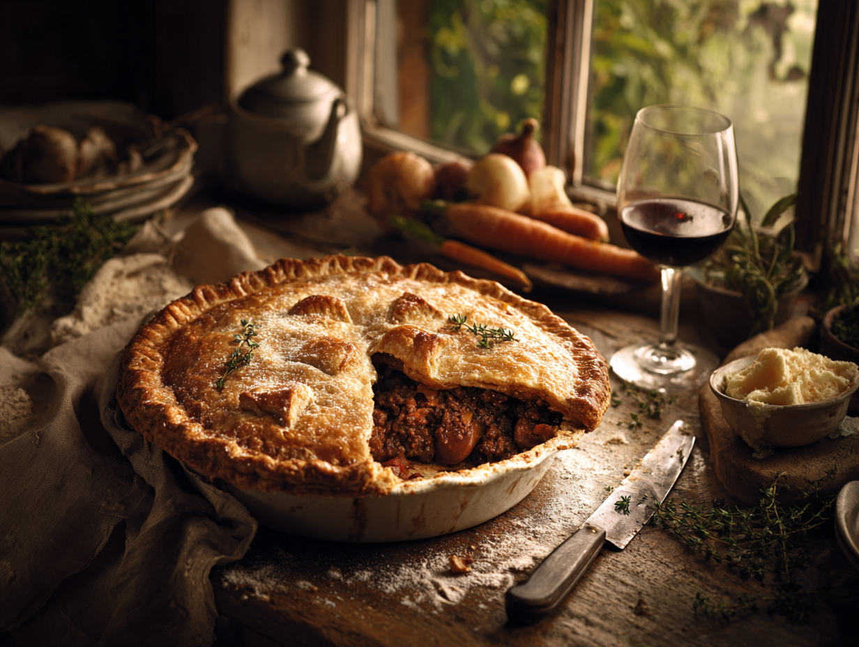 Minced Venison And Red Wine Pie2