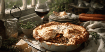 Minced Venison And Red Wine Pie