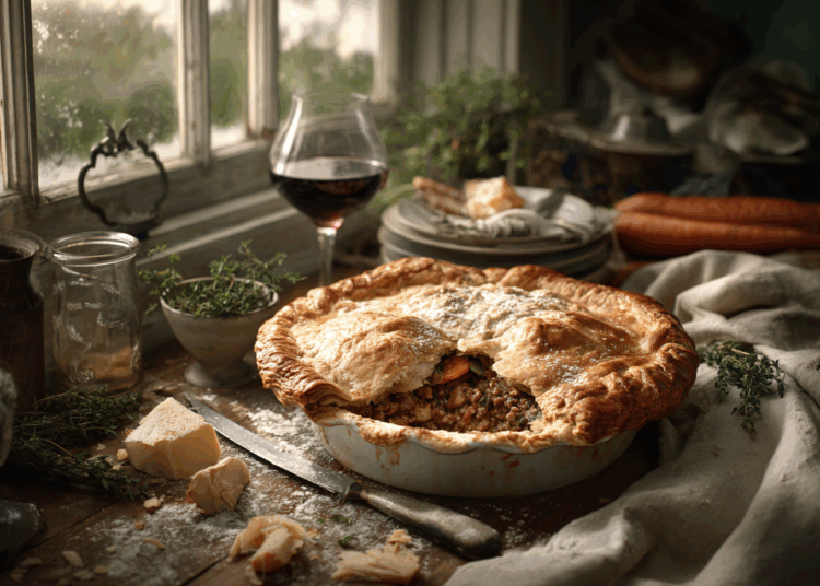 Minced Venison And Red Wine Pie