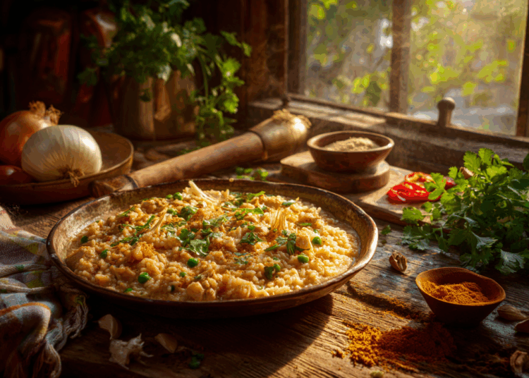 Colombian Minced Chicken Arroz Atollado