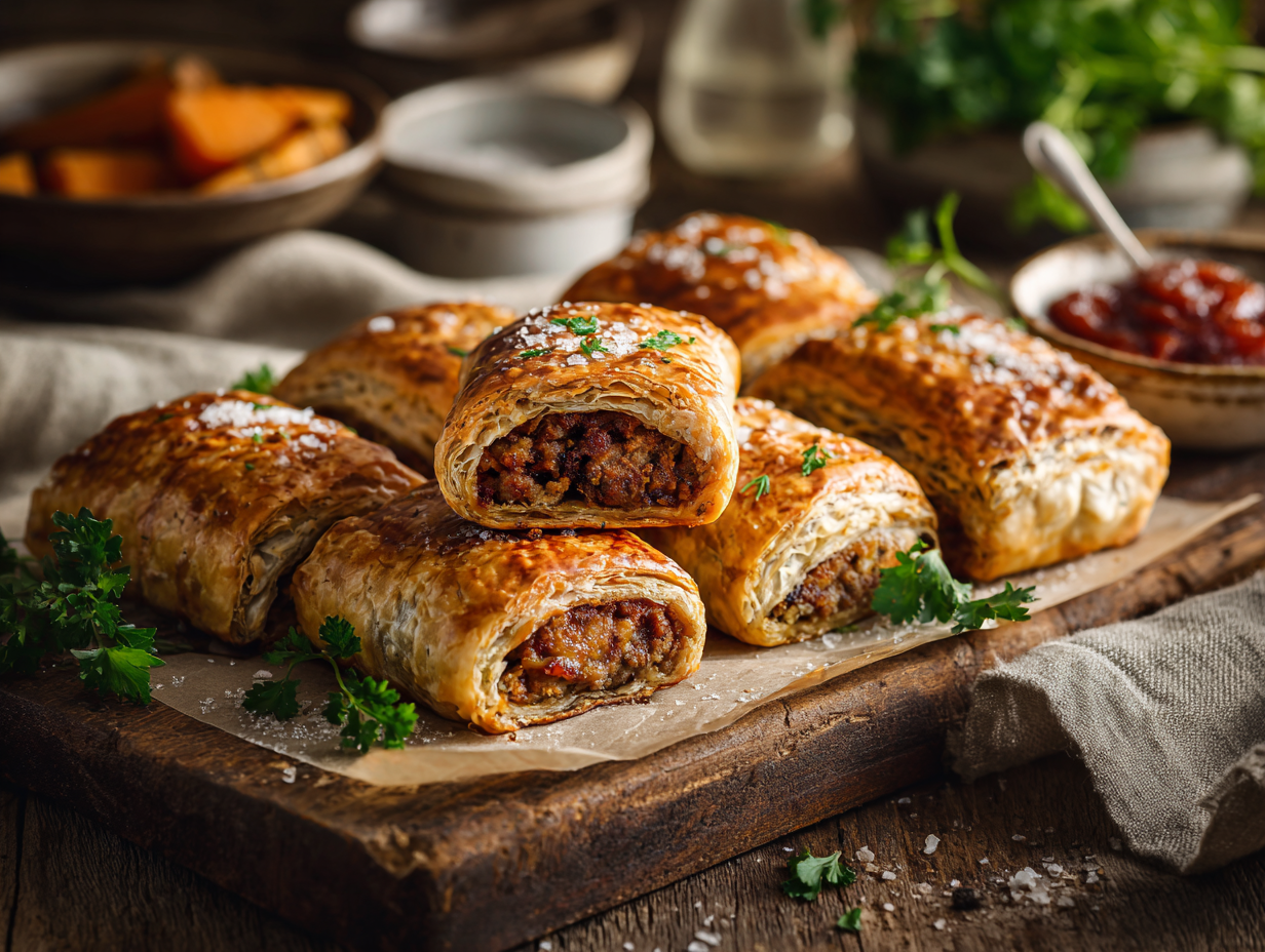 Minced Lamb And Kumara Sausage Rolls2