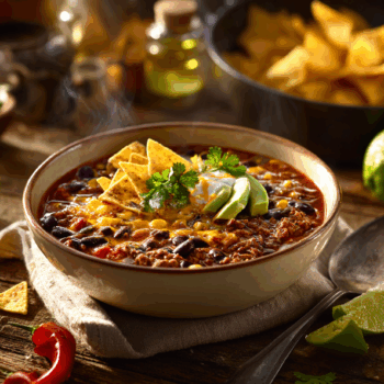Fiery Beef Mince Soup: A Tex-Mex Comfort Classic 2 Spicy Beef Mince Tortilla Soup2