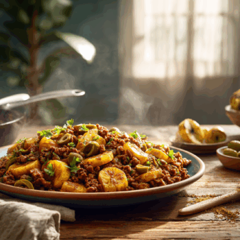 Minced Lamb And Plantain Picadillo