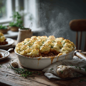 Lamb Mince And Mint Potato Topped Pie