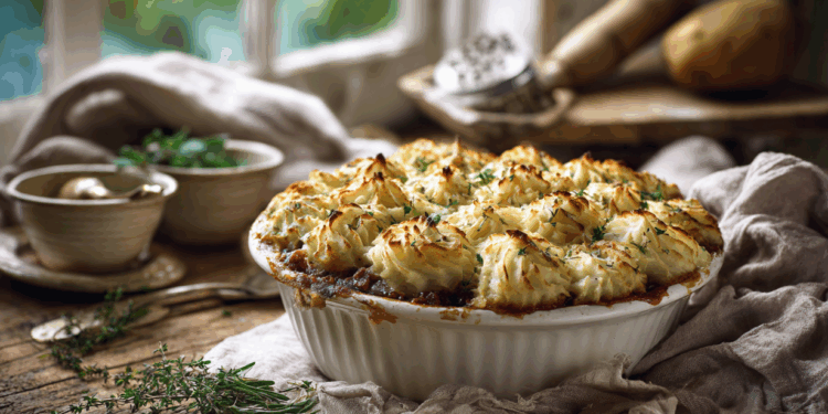 Rustic Lamb Pie With Mint Potato Topping 10 Lamb Mince And Mint Potato Topped Pie