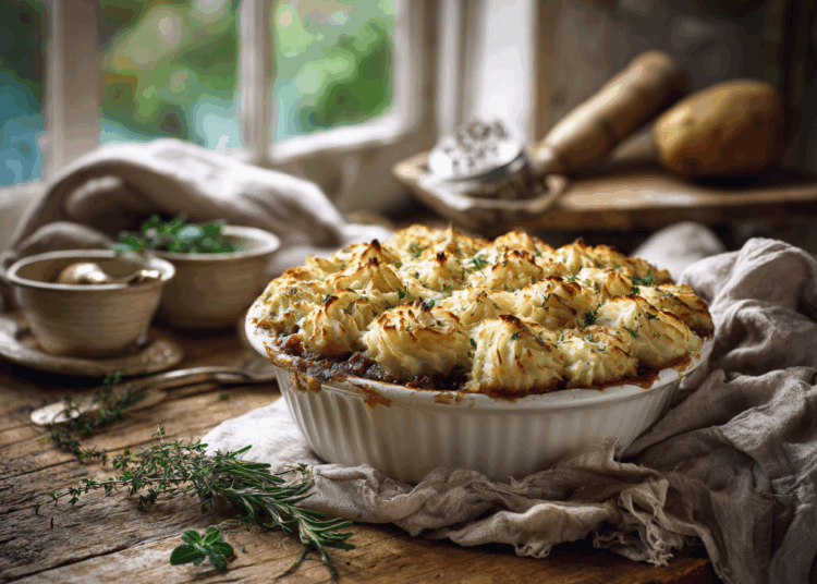 Lamb Mince And Mint Potato Topped Pie
