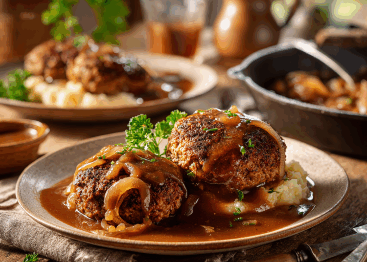 Bbq Minced Beef Rissoles With Gravy2