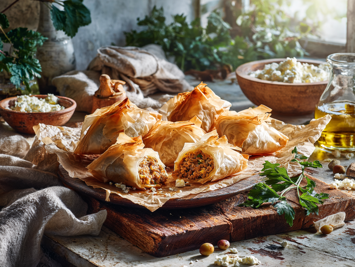 Minced Lamb And Feta Bougatsa