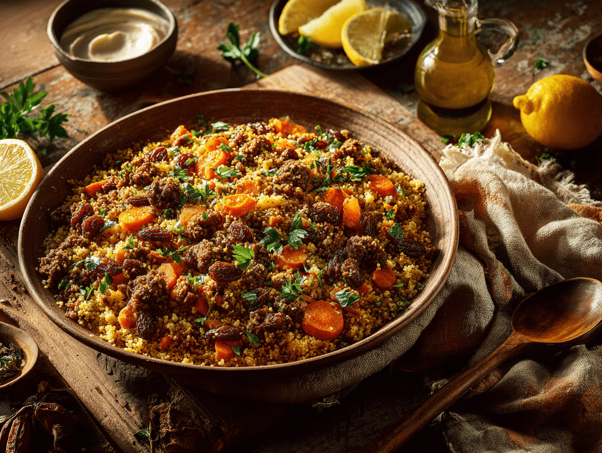 Minced Lamb And Carrot Couscous