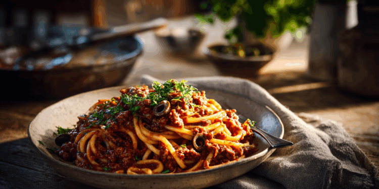Minced Lamb And Olive Puttanesca
