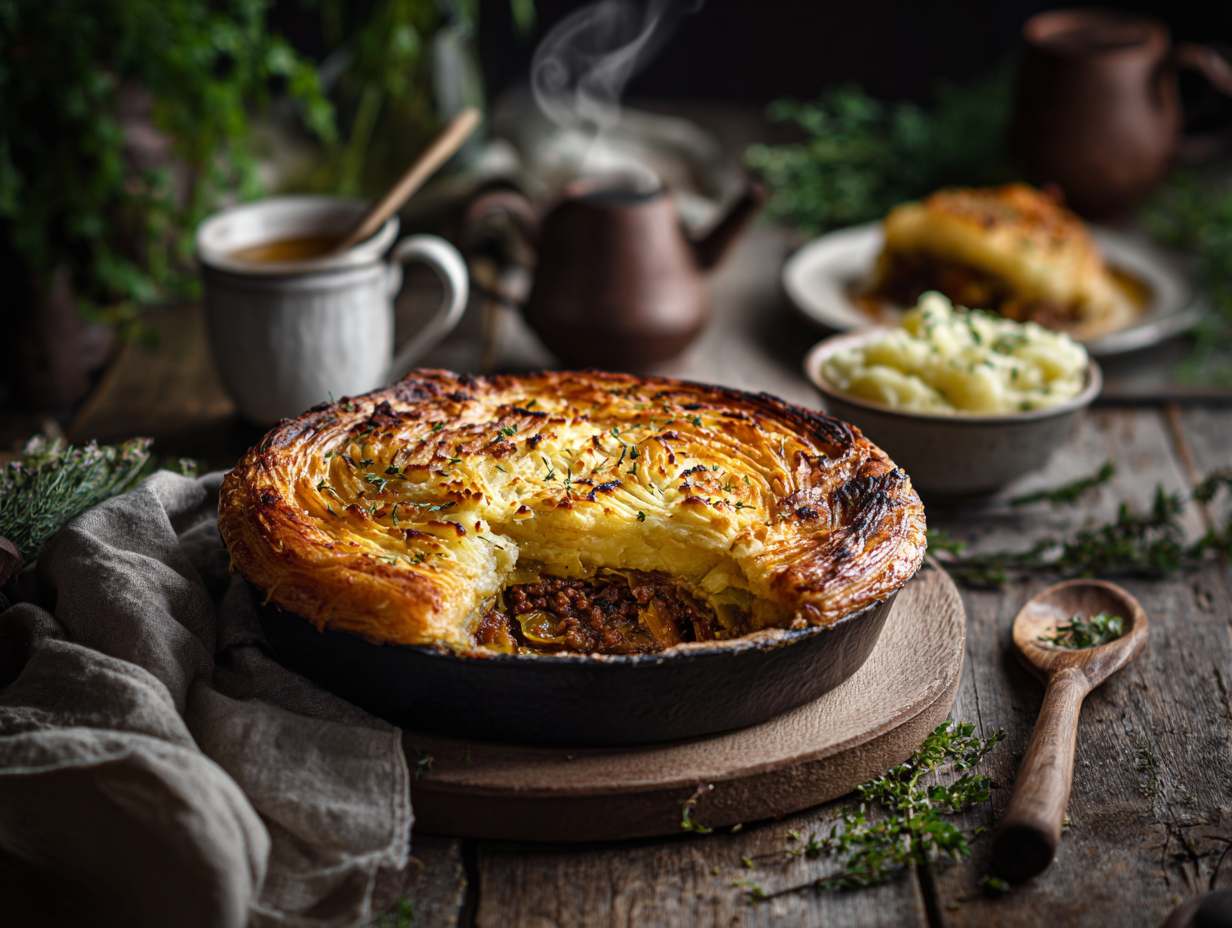 Irish Beef Mince And Cabbage Pie